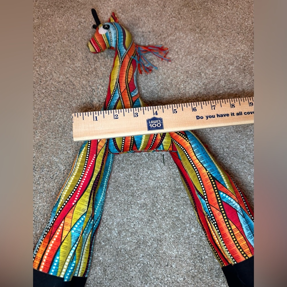 Hand Made Colorful Striped Giraffe. - Picture 8 of 9